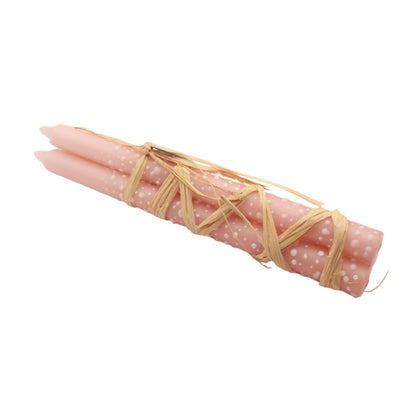 Taper Dinner Candles 3pk (Pink & White)