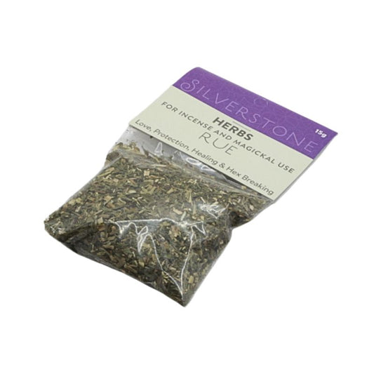 packet of loose dried herbs-  rue
