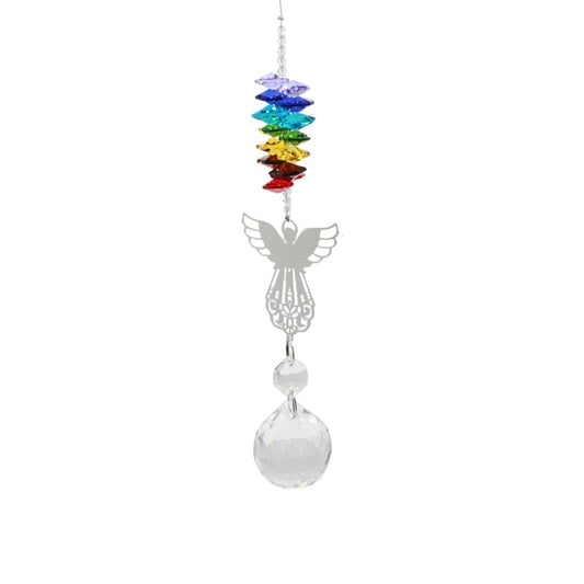 suncatcher featuring Angel and glass ball hanging from coloured beads