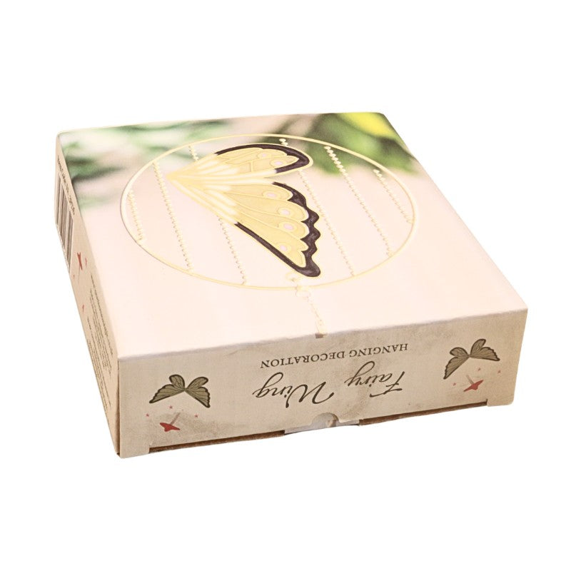 A square decorative hanging box with a butterfly illustration on the lid, shown on a plain white background.