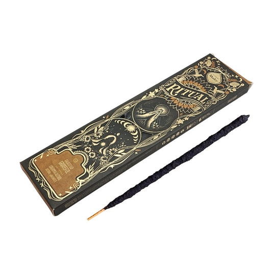 black and gold incense box with grateful written on the front