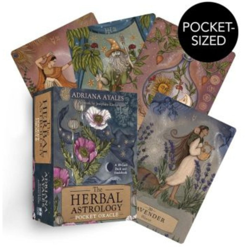 Herbal Astrology Pocket Oracle Cards- 55 Card Deck & Guidebook