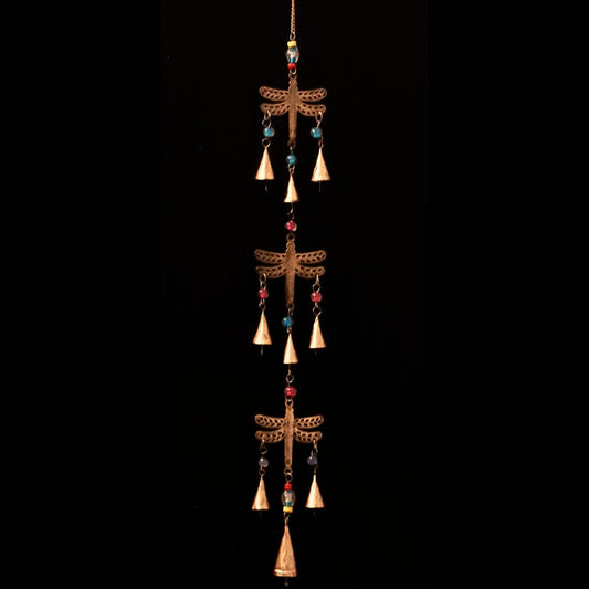 gold dragonfly wind chimes