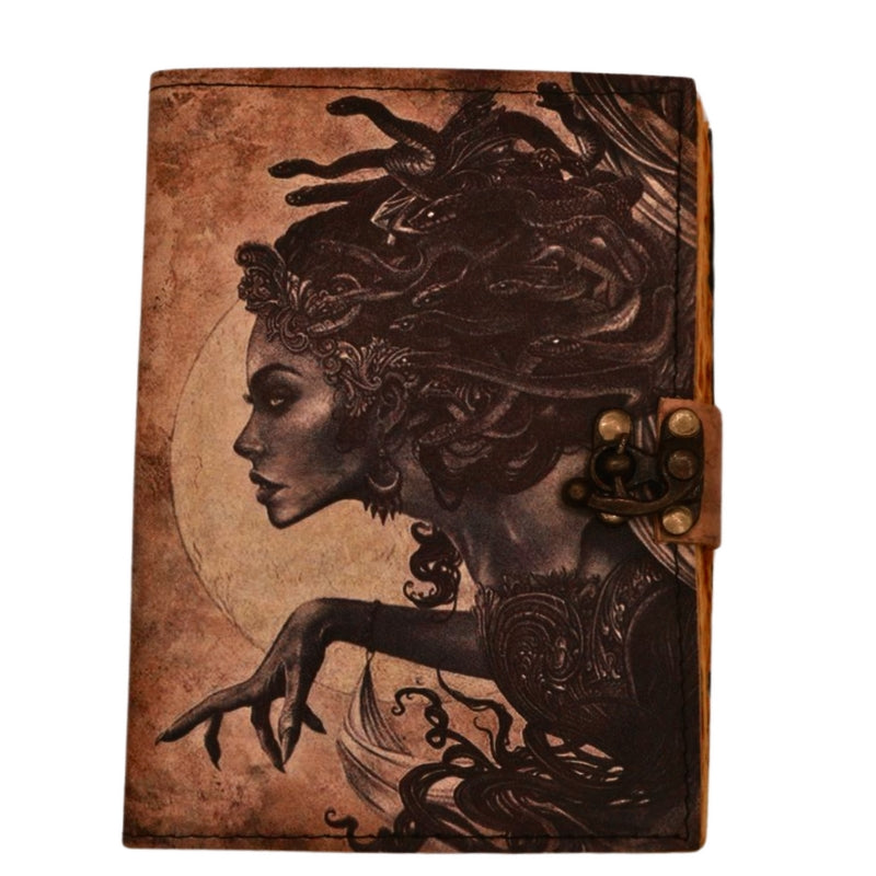 Antique Paper Leather Journal Lunar Fairy 17x12cm