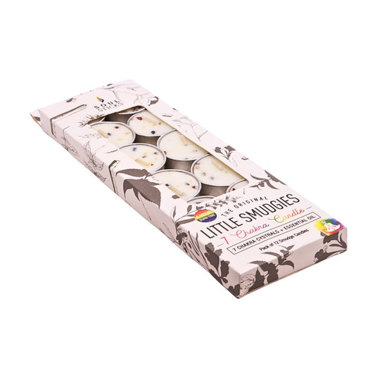 Little Smudgies Tealight Candles-Soul Sticks- 7 Chakra Crystals