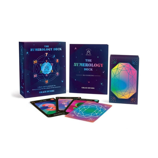Numerology deck with cards and packaging on a white background