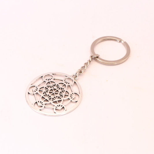 Metatron's Cube Keyring, Bag Charm Or Wallet Accessory