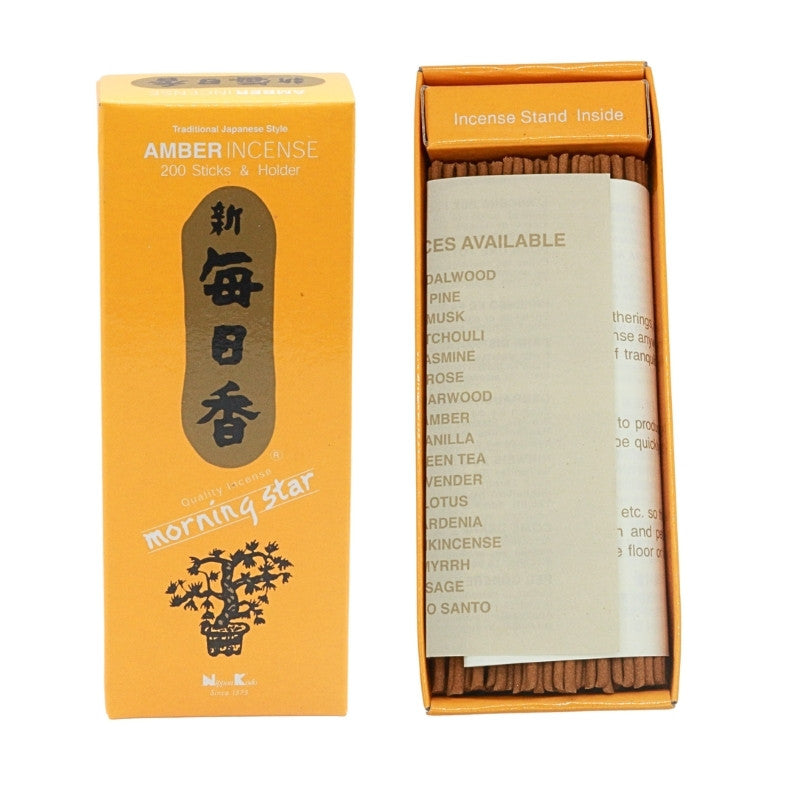 open box of morning star incense