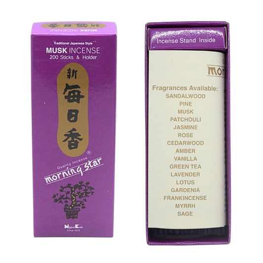 open box of morning star incense