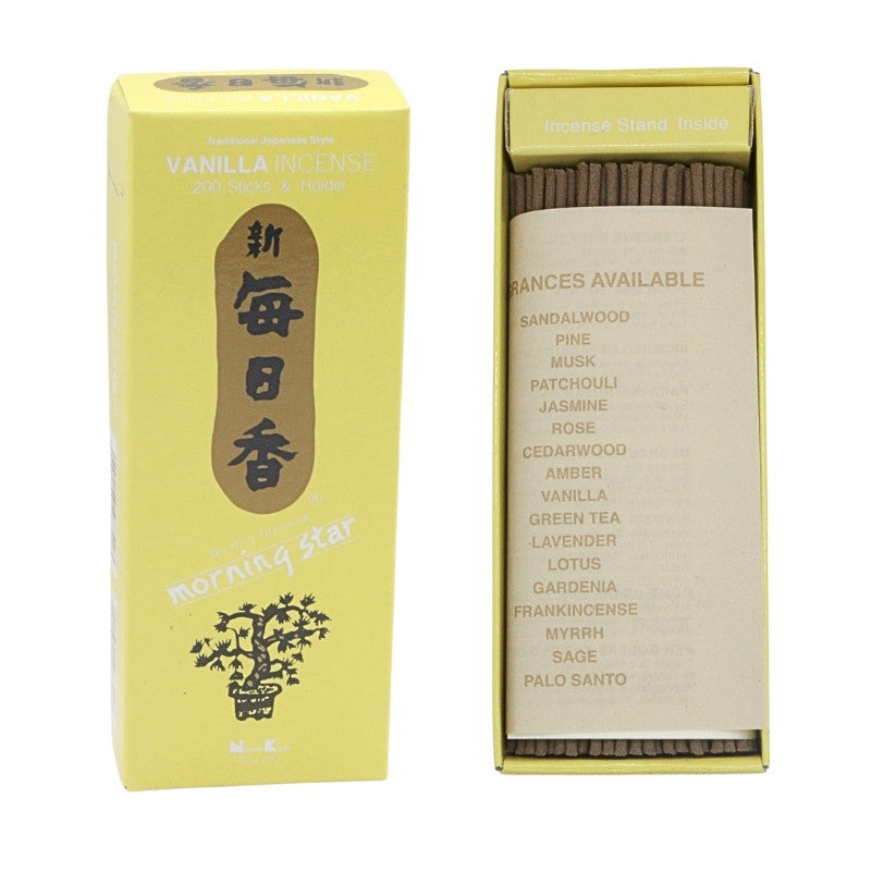 open box of morning star incense