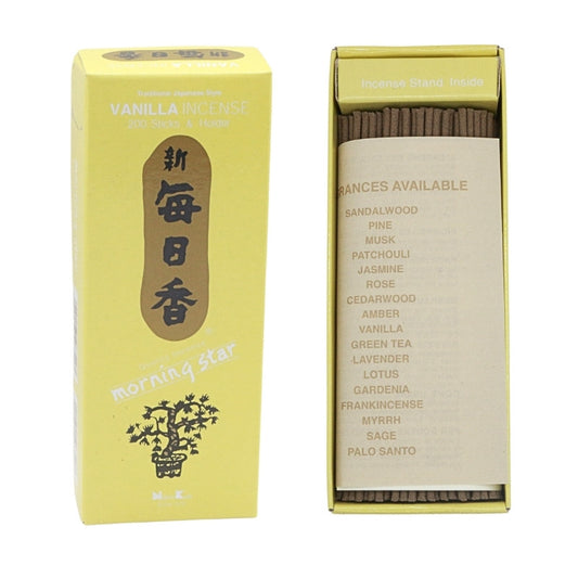 open box of morning star incense