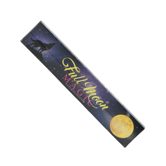 Rectangular box of “New Moon” incense on a white background