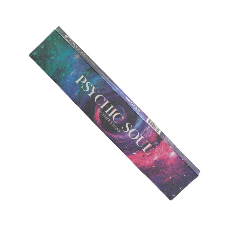 Rectangular box of “New Moon” incense on a white background