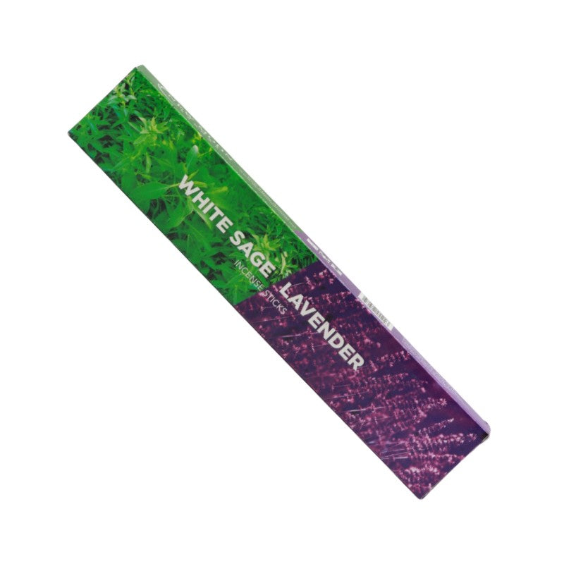 Rectangular box of “New Moon” incense on a white background