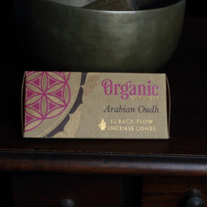 Organic Goodness  Incense Backflow Cones Arabian Oudh
