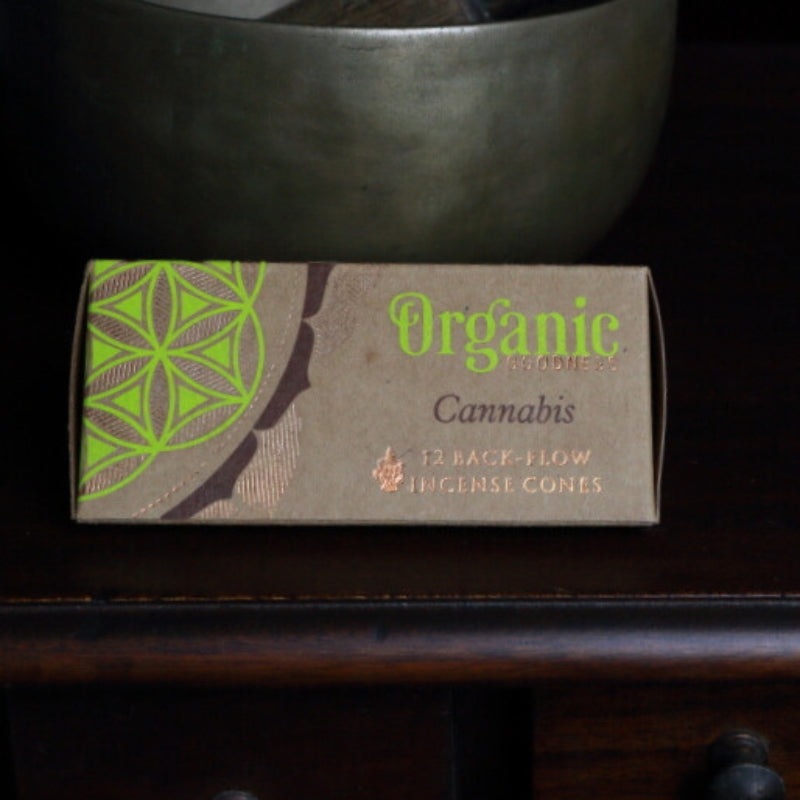 Organic Goodness  Incense Backflow Cones Cannabis