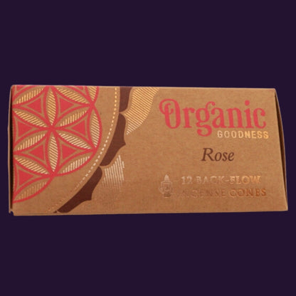 Organic Goodness  Incense Backflow Cones Rose