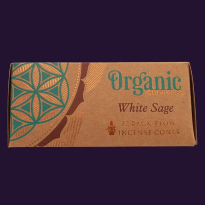 Organic Goodness  Incense Backflow Cones White Sage