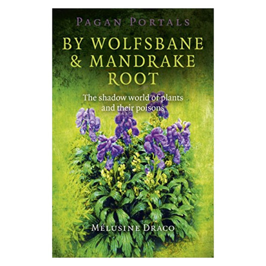 front cover of book with a purple and green wolfsbane plant