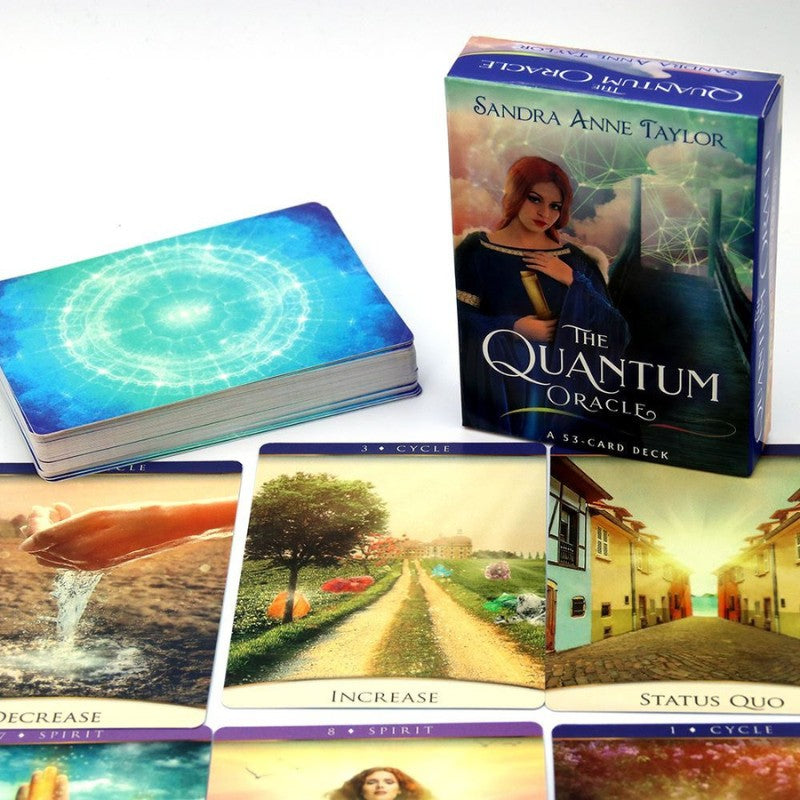 Quantum Oracle- box next to 
cards from the deck