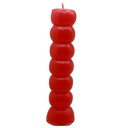 Red 7 Knob Candle