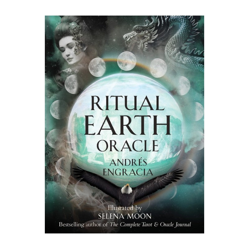 oracle deck cover of 'Ritual Earth Oracle' with mystical elements and text.