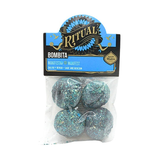 Packaged smudge bombs with 'Ritual' branding on a white background