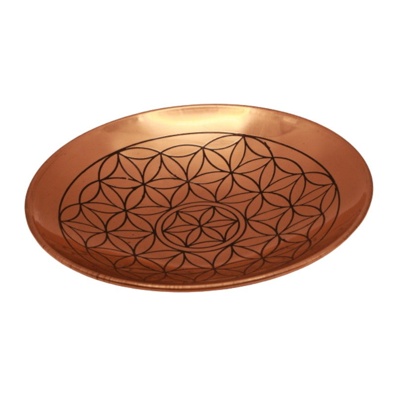 Copper Flower Of Life Altar Plate