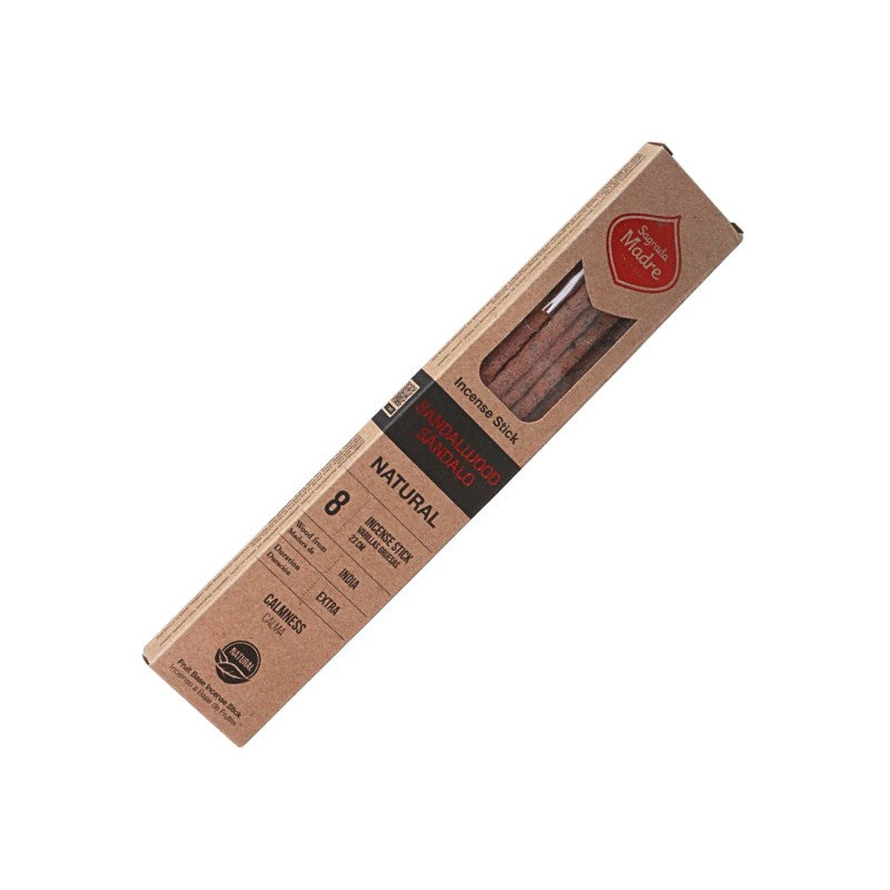 Box of Incense sticks with 'sagrada Madre' branding on a white background
