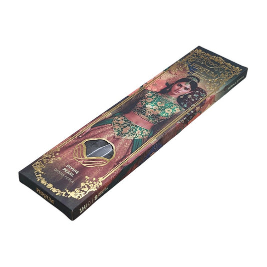 Decorative incense  box with artistic design on a white background