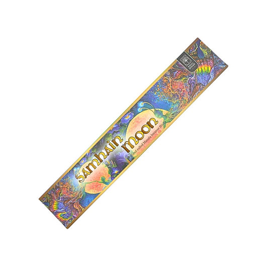 box of colourful samhain moon incense sticks