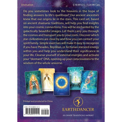 back cover of the Shamanic Star Wisdom Oracle 44-Card Deck and Guidebook 