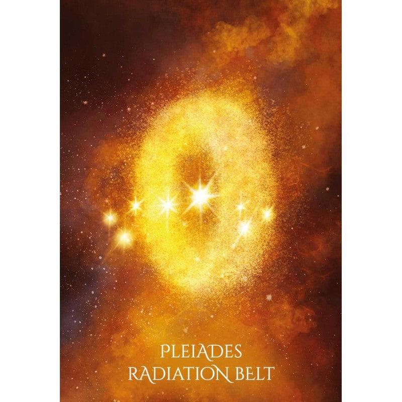 card from the shamanic star wisdom oracle deck showing the pleiades belt