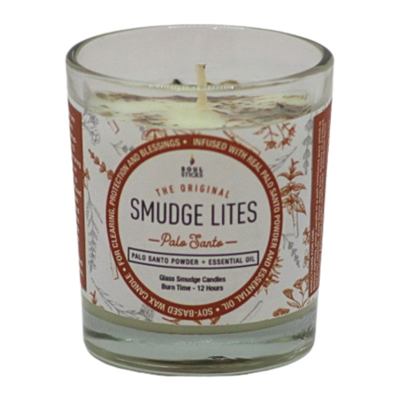 Glass votive smudge candle