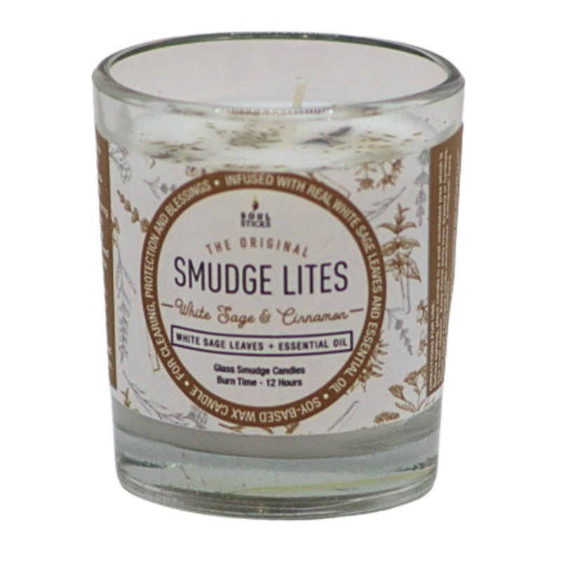 Glass votive smudge candle