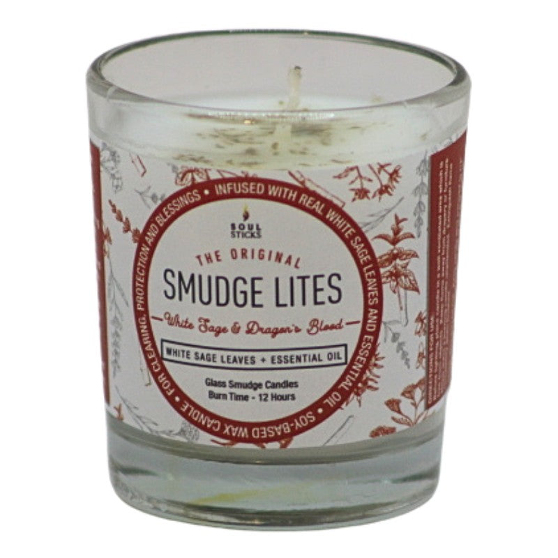 Glass votive smudge candle