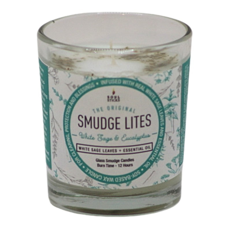 Glass votive smudge candle