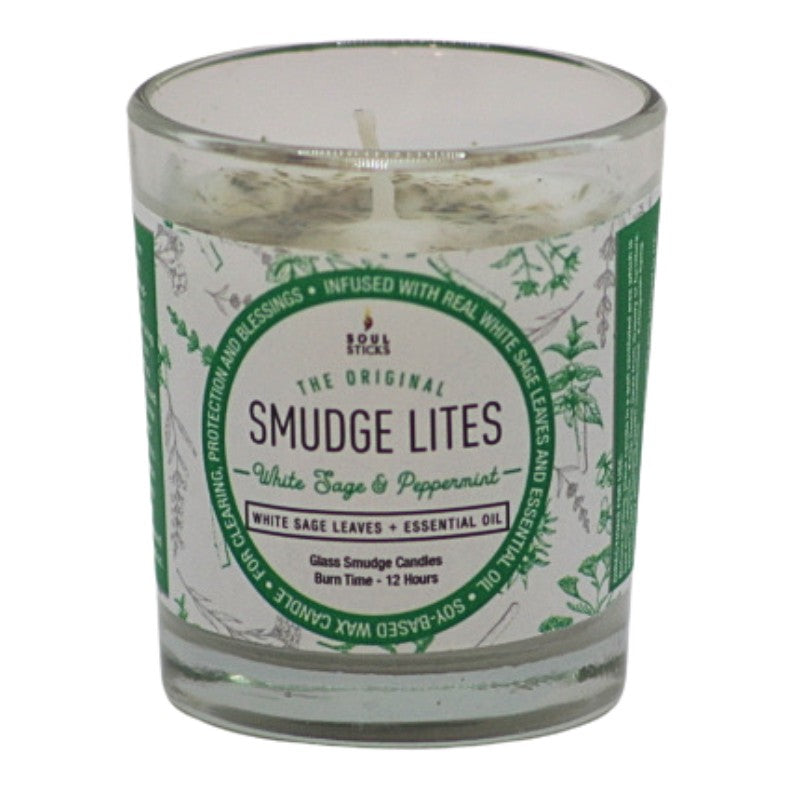 Glass votive smudge candle