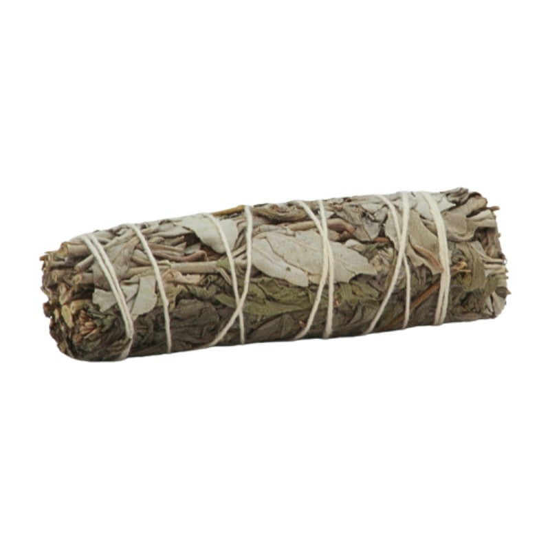 Smudge Stick- Bundle of herbs- White Sage & Mugwort- tied with cotton string