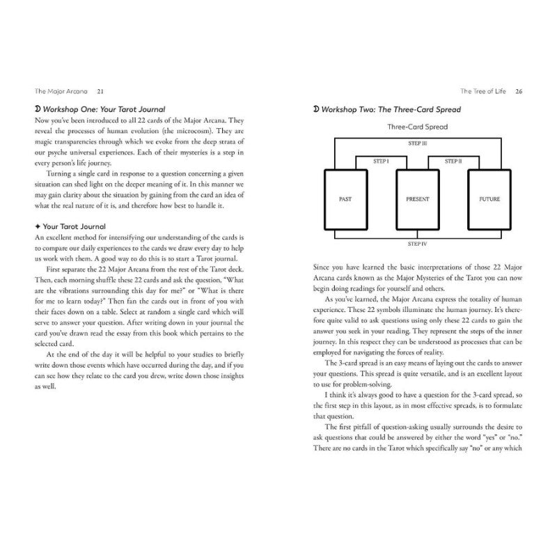 pages from the book "Soul Journey Through The Tarot"