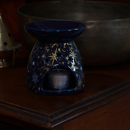 Starry Night Tealight Oil Burner/ Wax Melt Burner
