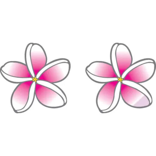 Pink Frangipani flower window stickers