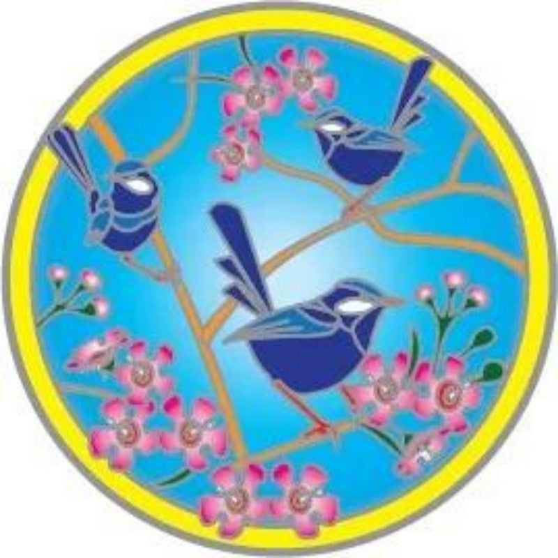 Sunseal Blue Wren window sticker