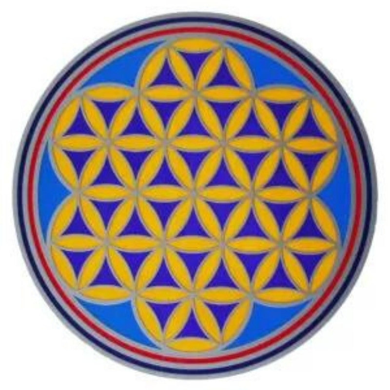 Sunseal Flower of Life Yellow Window Sticker