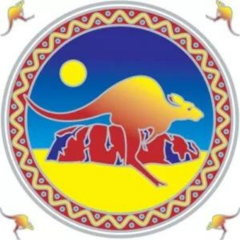 Sunseal Kangaroo & Uluru window sticker