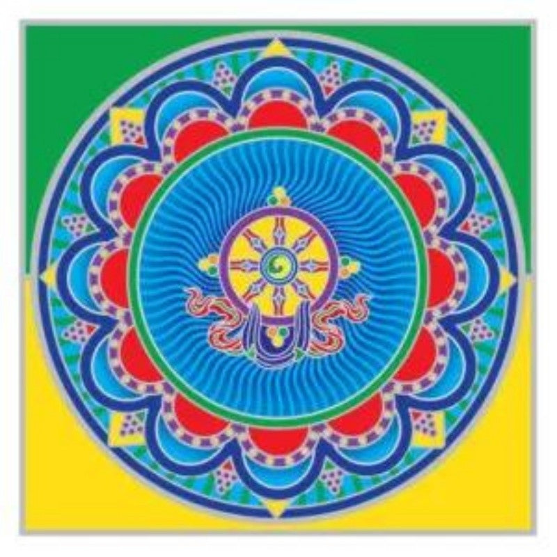 Sunseal Wheel of Dharma window sticker