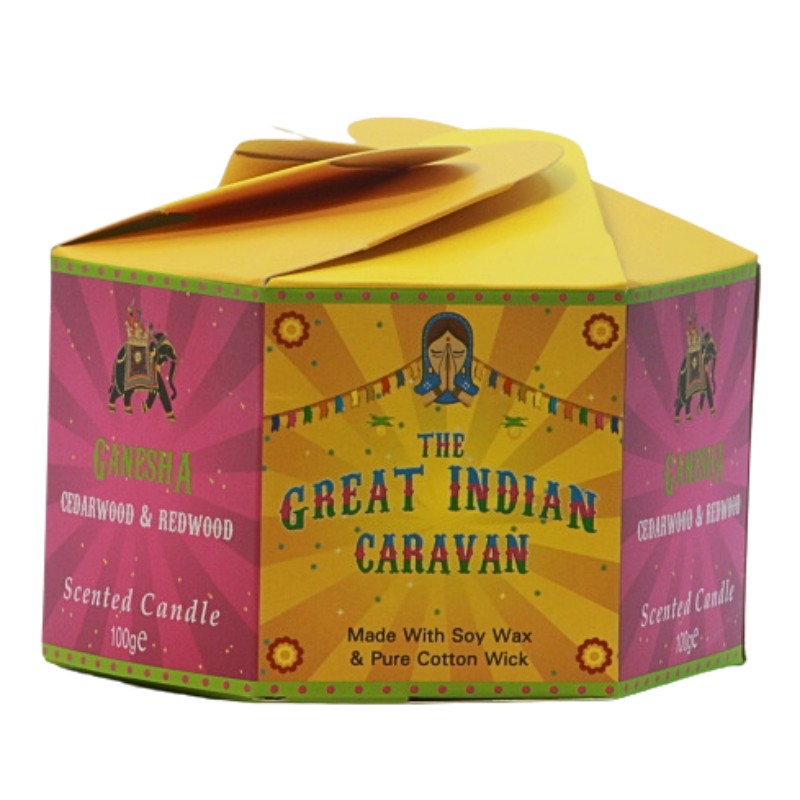 yellow and pink candle box