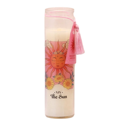 Vintage Tarot "The Sun" Jar Candle- 70 hr Burn Time