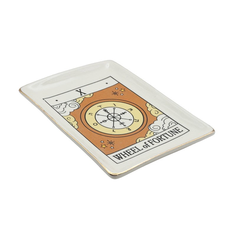 Vintage Tarot Ceramic Trinket Dish- The Wheel of Fortune