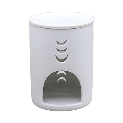 White Moon Phase Cut Out Oil Burner and Wax Warmer